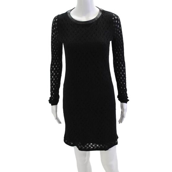 Diane Von Furstenberg Dresses & Skirts - Diane Von Furstenberg Women Black Geometric Sheath Dress Long Sleeve Size S